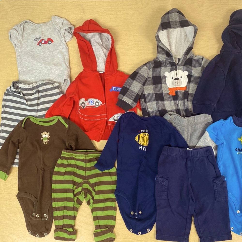 13 piece baby boy bundle; 6 months; Carter’s brand; fall winter spring